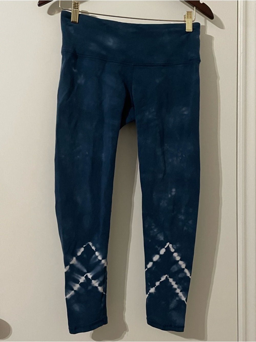 Tē Verde Indigo Blue Shibori Tie Dye Leggings - Small